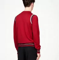 louis vuitton pull france sweatshirt round neck fleece red